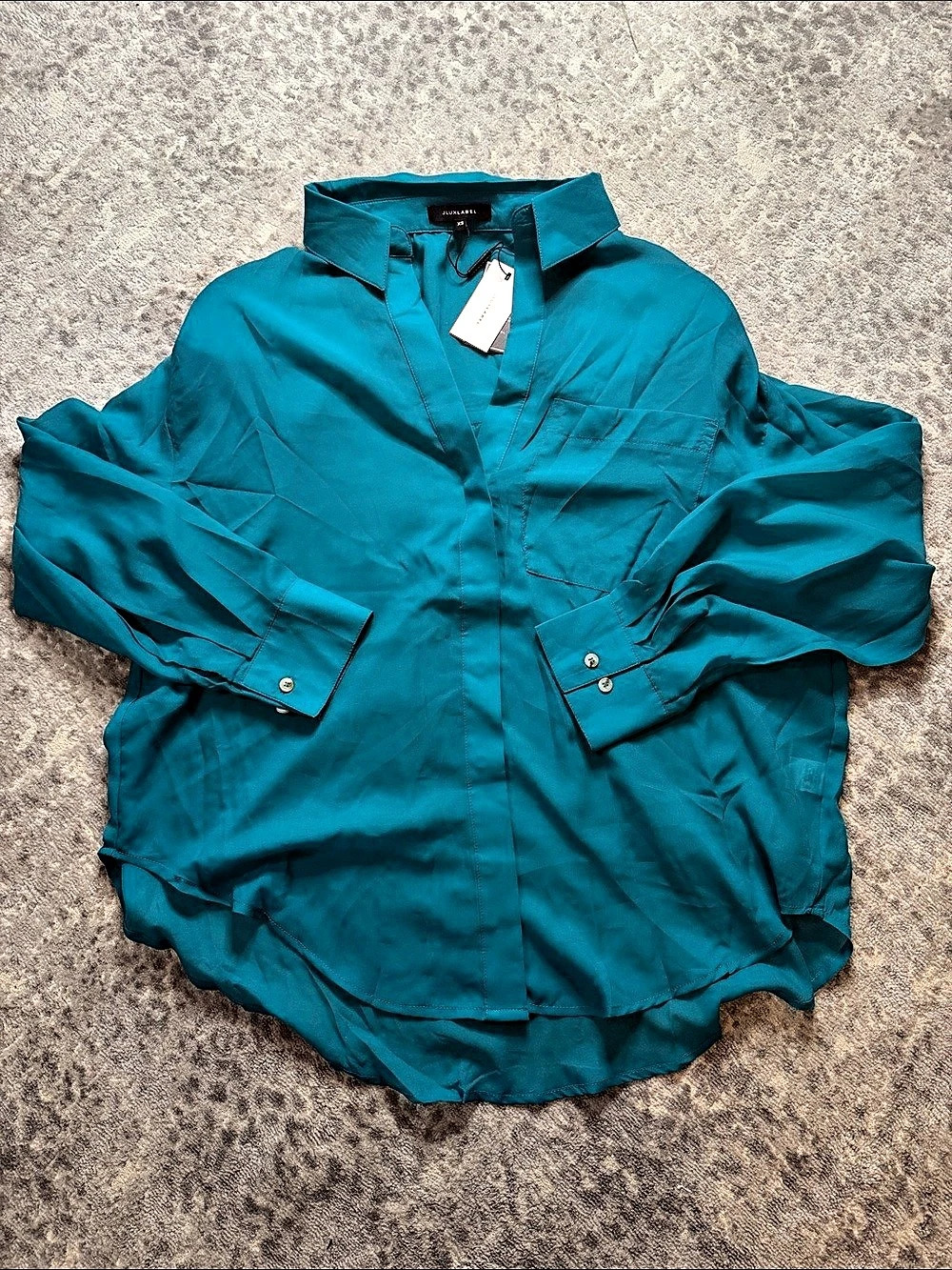 JLUXLABEL Aqua Fierce Form Button-Down Shirt
